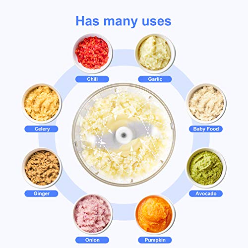 Mini Electric Garlic Chopper, Emiral 300ml Food Chooper, Powerful