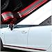 Door Entry Guards Scratch Cover Protector Paint Threshold Guard,Carbon Fiber red Edge Rubber car Bumper Door Guard/Rear Bumper Guard Scratch Scratch Protection Strip 100% Waterproof(width5CM long2.5M)