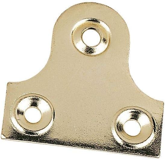 38mm Plain Mirror Frame Picture Hanging Brassed Plates 10 Pack 1.1/2