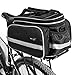 Disconano Waterproof Multi Function Excursion Cycling Bicycle Bike Rear Seat Trunk Bag Carrying Luggage Package Rack Pannier with Rainproof Cover (Black)