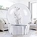 WOBAOS Snow Globe crafts- Sculptured Resin Water Ball - Christmas Valentine's day birthday holiday new year's gift (Diameter 80mm, White)