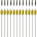 PG1ARCHERY Archery Target Flu-Flu Arrows, 6 Pack Traditional Wooden Arrow 4 Feathers Fletching for Practice Targeting Hunting Yellow