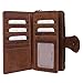 RUSTIC TOWN Genuine Leather Bifold Clutch Wallet - Card Pockets for Billfold, Cash, Coin Gift for Ladies Women