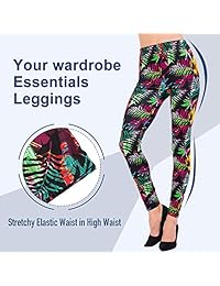 Leggings para dama con estampado floral, talla grande, largo y largo