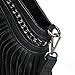 JOYSON Women Handbags Hobo Shoulder PU Leather Fashion Bag Tassels Black-B