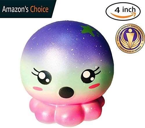 Dialeesi Squishy Toys Slow Rising Jumbo Cream Scented Decompression Squeeze Soft Stress Relief Decorations For Kids And Adults Octopus