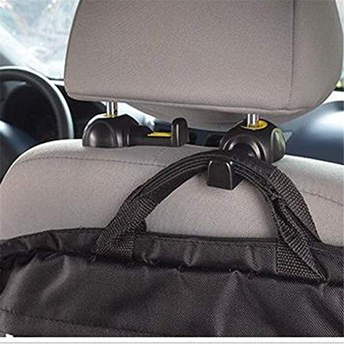 Fastener & Clip 2pcs Car Backrest Hook Vehicle Headrest Seat Back Hanger Holder Hook Universal Mount Storage Internal Closure On Car Accessories - (Color Name: Black Yellow)