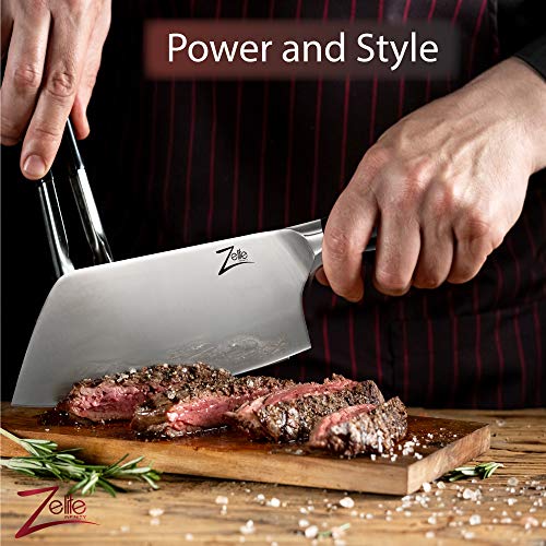 Zelite Infinity Butcher Knife 7 Inch, Meat Cleaver Knife Heavy