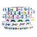 Aloha Washi Tape Set 14 Rolls of Decorative Masking Tape for Bullet Journals, Day Planner, Gift Wrapping, DIY Scrapbooking