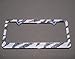 JR2 Bling Bling White/Black Zebra Designed (White Cap-D Type) Crystal Diamond Rhinestone-METAL Chrome License Plate Frame