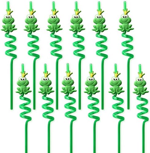 Cazenove Passover Frog Straw. 12 Straws for Pesach Seder Table Decorations with Ten Plagues Theme