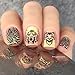 BornPretty 66cm Square Nail Art Stamp Template Halloween Skull Animal Design Image Plate BP-X13