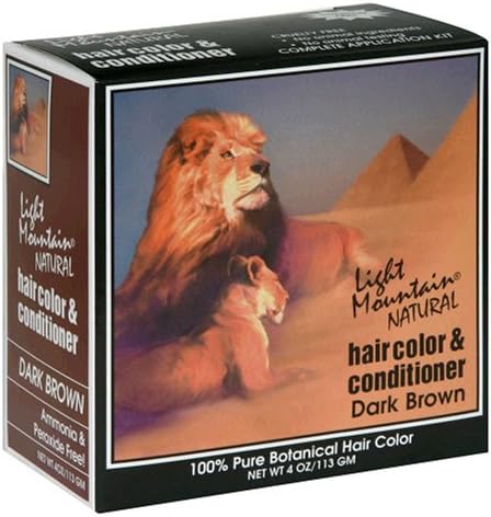 Light mountain natural hair color & conditioner, dark brown, 4 oz (113 Light Mountain Natural Hair Color & Conditioner, Dark Brown, 4 oz (113
