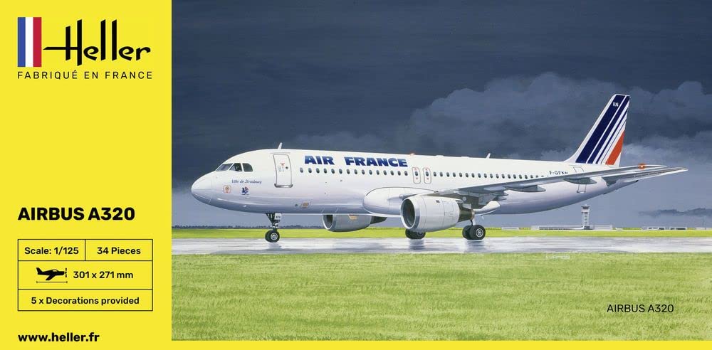 Heller 80448 "Airbus A320 Air France Model Kit, 1:125 Scale
