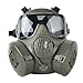 WMX Tactical Paintball Full Face Mask M50 Adjustable Strap with 2 Breathable Fans (Army Green)