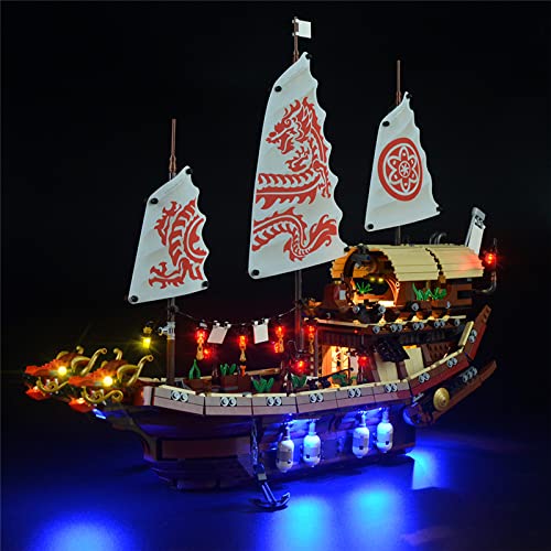 GEAMENT LED Light Kit Compatible with LEGO Ninjago Movie Destiny's Bounty 70618 Model (Building Set Not Included)