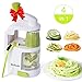 Spiralizer Vegetable Slicer, HuTools Zucchini Spaghetti Maker, Built-in 4-in-1 Blades Zoodle Maker, Veggie Spiralizer with Strong Suction Cup, Zoodler Spiralizer with Cleaning Brush
