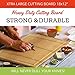 Natural Extra Large Bamboo Cutting Board with Drip Groove & Hand Grips, Healthy Organic Single Piece - Glue Free Chopping Board. XL 18X12 - Best Cutting Board for Kitchen. A Perfect Serving Tray.