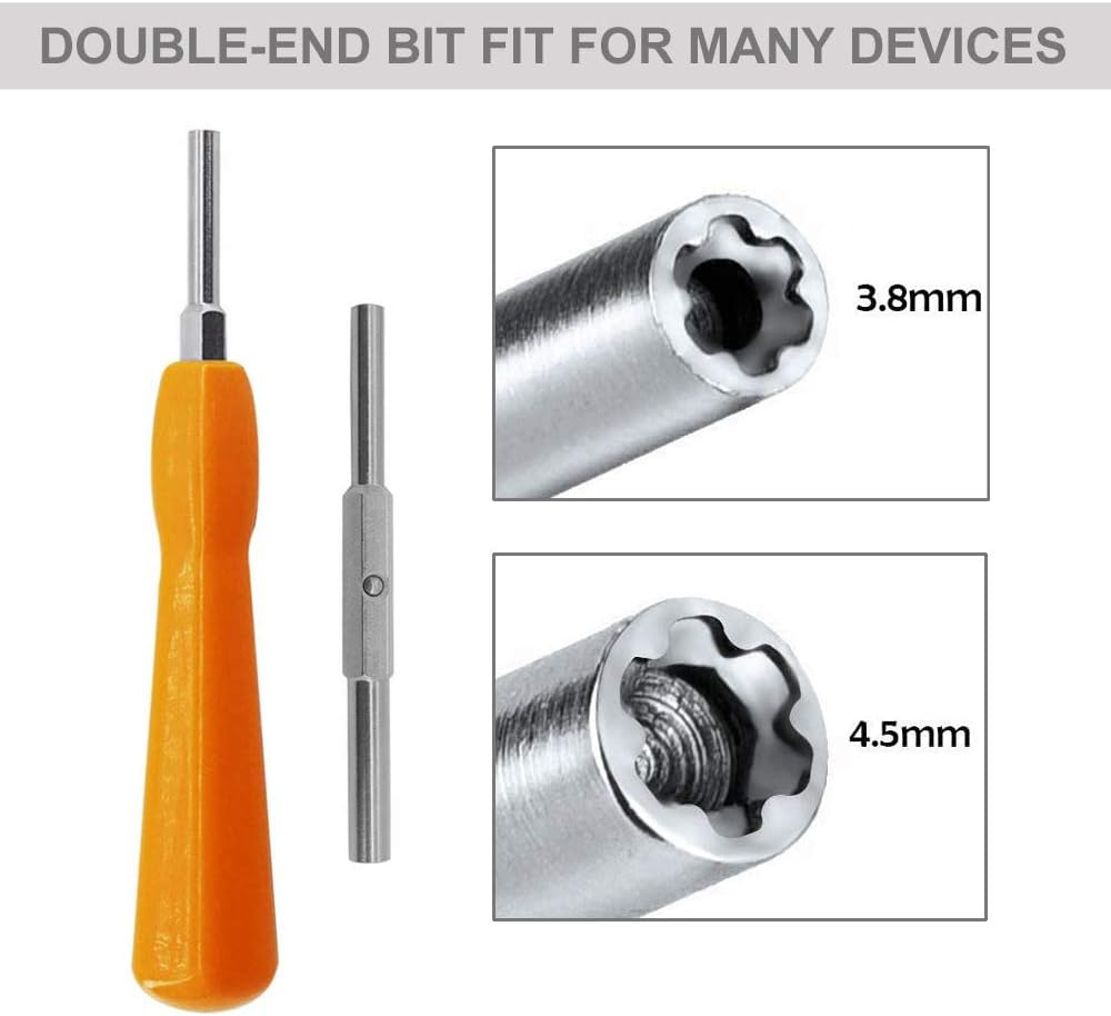 Cemobile Gamebit Screwdriver 4.5mm 3.8mm, Double-End Bit Security Gamebit Screwdriver Kit for Opening NES SNES, N64, GameBoy - Image 3