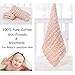 MUKIN Baby Muslin Washcloths – 100% Organic Cotton - Baby Face Towel Set – Reusable Baby Wipes and Muslin Washcloth Set for Newborn Baby - Baby Registry as Shower Gift. (6 Pack) (10''x10'')