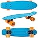 Flybar 22 Inch Kids Skateboard – Mini Cruiser Skateboards for Kids Ages 6-12, Outdoor Toys, Lightweight, Durable, Non-Slip Deck, ABEC-7 Bearings, Holds up to 175 lbs (Blue Orange)