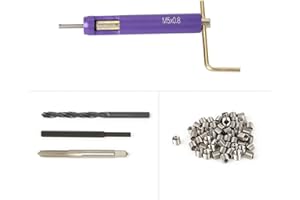 ZJCHAO 10-32 helicoil kit, Stainless Steel HELICAL Screw Thread Inserts M5 x 2D for Improved Connection Strength and WEAR 50PCS