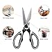Kitchen Shears with Blade Cover and Sharpener, BASA Heavy Duty Stainless Steel Kitchen Scissors for Chicken, Poultry, Meat, Vegetables, Herbs (Black)