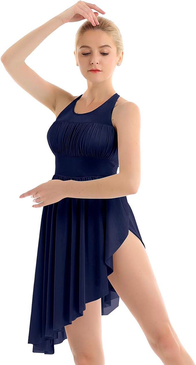 Buy ACSUSS Women's Sleeveless Halter Neck Lyrical Ballet Dance Leotard