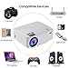 3 Stone 2018 Upgrade 1080p 1500 Lumens LCD Mini Projector, Home Theater Video Projector for TV Laptop SD Android TV Box Support HDMI USB SD AV VGA TV Interfacethumb 1