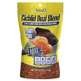 Tetra Cichlid Dual Blend, 2-In-1 Diet For Shy and Bold Fish, 4-Ounce