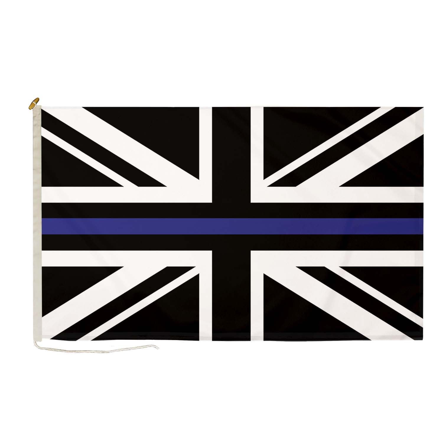 Union Jack Thin Blue Line DuraFlag Rope and Toggled 5ft x 3ft Premium Quality Flag 150cm x 90cm