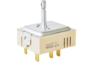 PER001-12D (Replaces DG44-01006B) Dual Infinite Switch - Compatible with Samsung Range Surface Element Control, Stove Replace