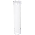 San Jamar Medium Pull-Type Cup Dispenser 4-10 Oz. Cups with Flip Cap for Restaurants, Dining Halls, and Fast Food Plastic, 16 Inches, White