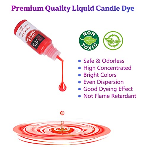 LET'S RESIN Liquid Candle Dye for Candle Making 16 Colors NonToxic