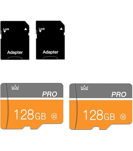 2 Schede Micro SD Aretop Da 128GB – UHS-I U3 V30 A1, Per Full HD E Droni, Con Adattatori