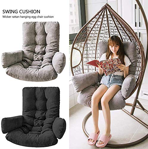 HUHUA Wicker Rattan Patio-Schaukelstuhlkissen, Outdoor Hängesessel Schaukel Sitzkissen, Dickes Nest Hängesessel… – Bild 7