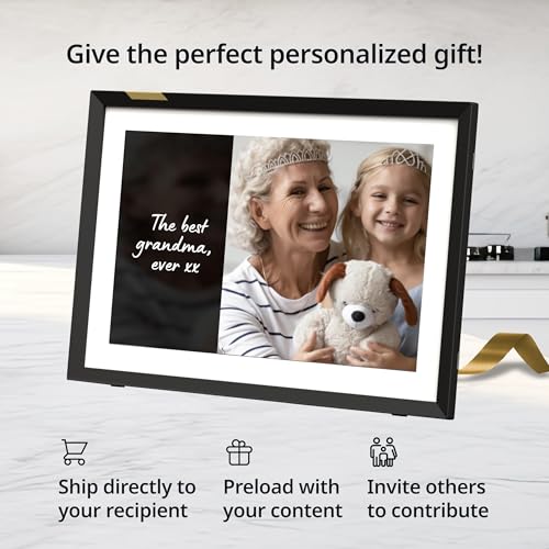 Nixplay Digital Picture Frame | 10.1" Stunning HD Touch Screen Display | Perfect Digital Picture Frame for Gifting | Auto-Rotation Feature, Securely Share Photos/Videos via Email or App