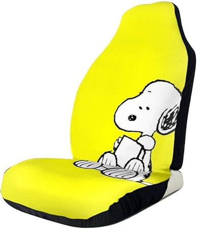 Amazon Snoopy スヌーピー 前席シートカバー 座布団 カー用品 カーシートカバー 100 通気性 レザー 防水 普通車用 軽自動車 フロント座席適用 汎用 取付簡単 丸洗い簡単 おしゃれ 人気 北欧 シートカバー 車 バイク
