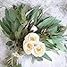 Supla 2 Pack Faux Seeded Eucalyptus Long Leaves Greenery Bouquets Long Leaves Grey Green Atificial Eucalyptus Plants Spray with Fruit Pods for Greenery Wedding Bride Baby Shower Woodland Floral Decor