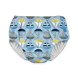 i play. Baby Boys' Snap Reusable Absorbent Swimsuit Diaper, Light Blue Sailboat, 24 Months