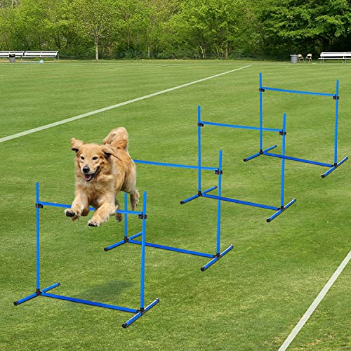 PawHut 4 Piece Dog Agility Starter Kit, Dog Agility Training Equipments, Obstacle Course with