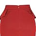 GRACE KARIN 50s Vintage Pencil Skirt for Women Knee Length Red XL
