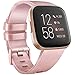 Tobfit Sport Bands Compatible with Fitbit Versa 2/Versa/Versa Lite/Versa SE, Soft TPU Wristbands Accessories for Women Men, Silver, Small