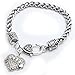 Godyce Heart Cheer Bracelet Cuff Women Men Gril Charm - Red Crystal