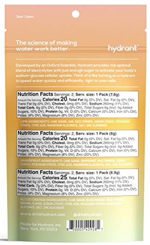 Hydrant Rapid Hydration Mix Version 2, Electrolyte Powder, Dehydration Recovery Drink Blend, Variety Pack, 6pk