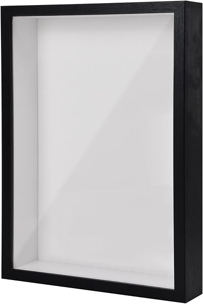 Daelesr 3D Shadow Box A4 Deep Photo Frame 3cm/5cm Black 22.7x31.4 cm