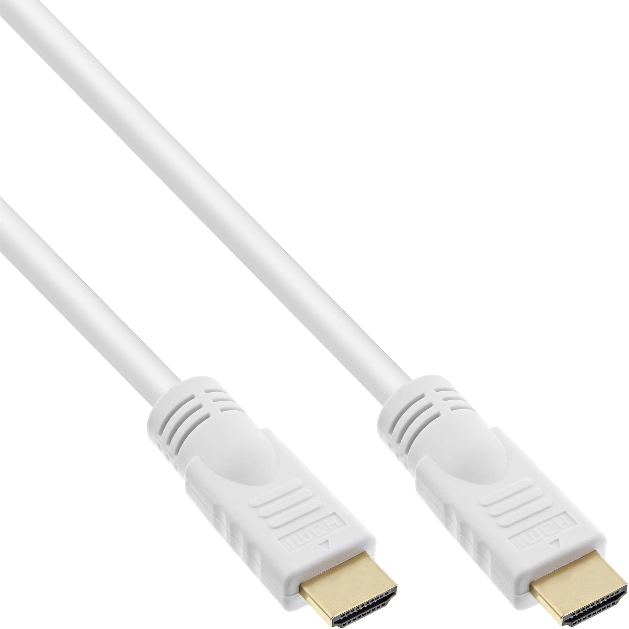 InLine High Speed HDMI with Ethernet Plug To Cable Connector Premium (M 5) White/Gold