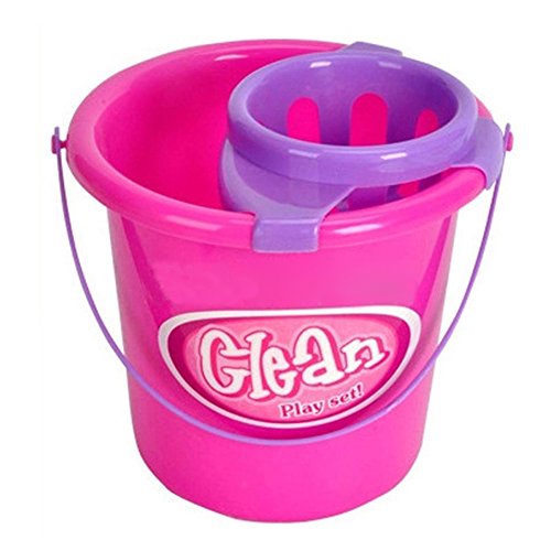 HsgbvictS Pretend Play Novelty Toy 5Pcs Kids Play House Cleaning Mop Broom Bucket Brush Dustpan Set Pretend Toy