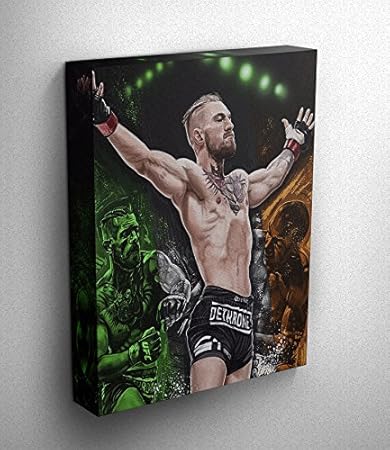 Canvas Conor McGregor UFC gerahmt Leinwand Drucke und Poster – Verschiedene Größen erhältlich (35 x 23 glänzend Poster)