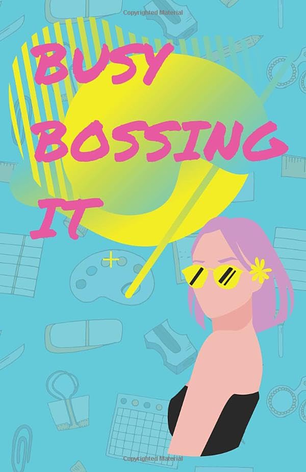 Busy Bossing It Notebook: Funky notebook, lined paper, 100 pages 5.5" x 8.5"
